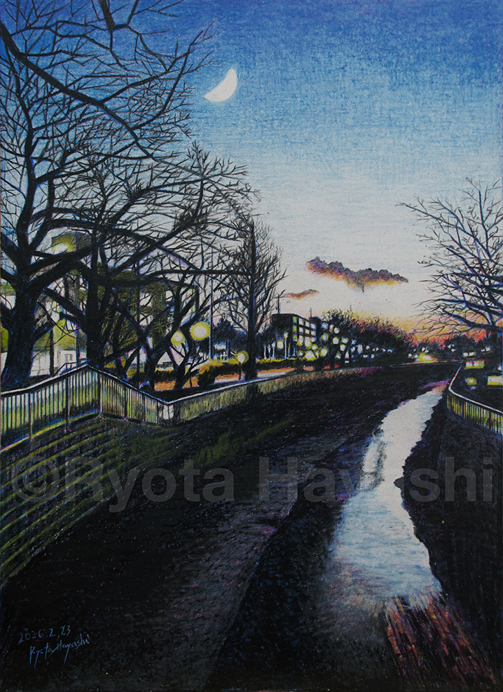 寒月流して 練馬区高野台